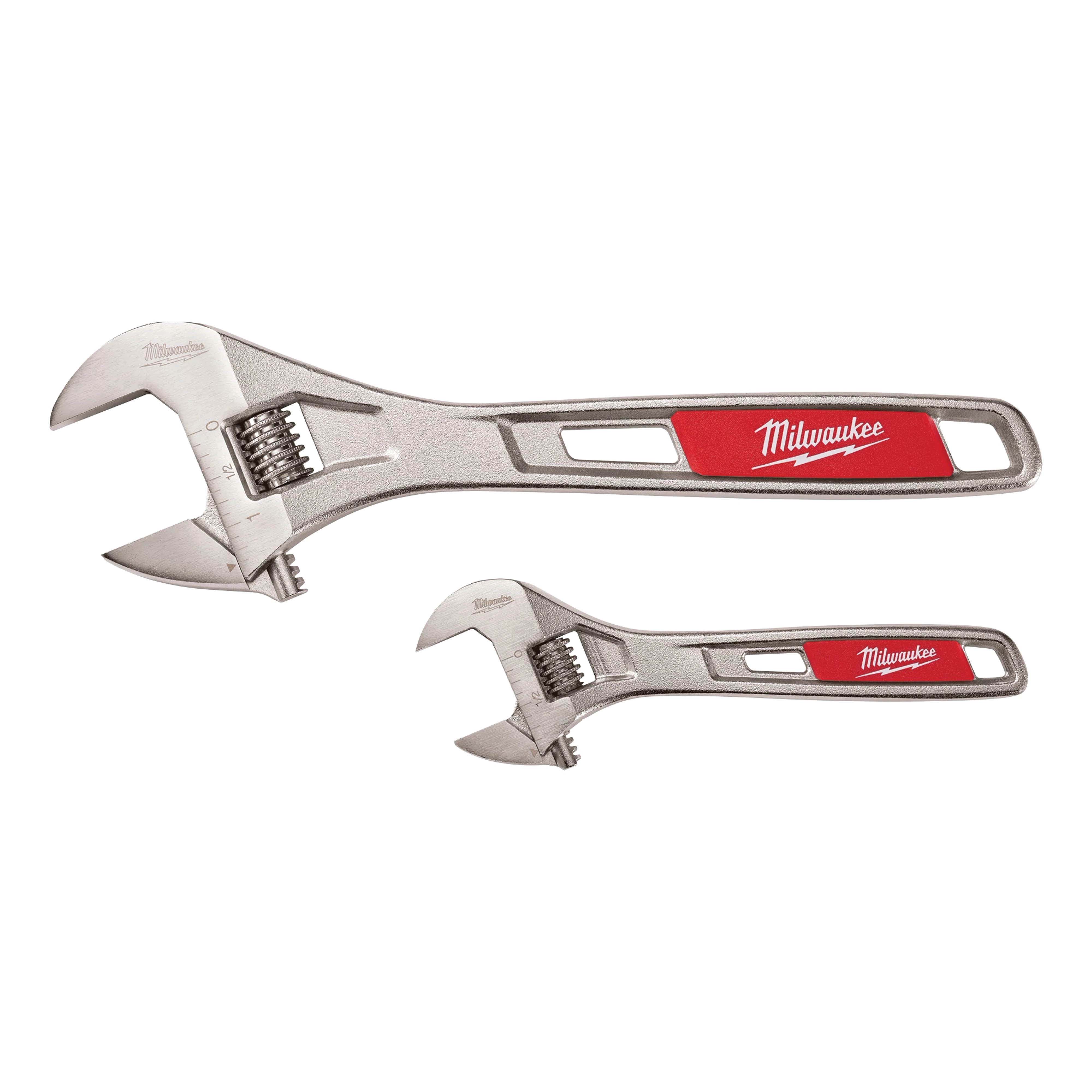 48-22-7400 Adjustable Wrench Set, 1-3/8, 15/16 in Jaw, Steel, Chrome-Plated, Ergonomic Handle