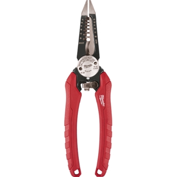 Milwaukee 48-22-3079 Wire Plier, 7-3/4 in OAL, 1-1/2 in Jaw Opening, Black/Red Handle, Durable Grips Handle - 1