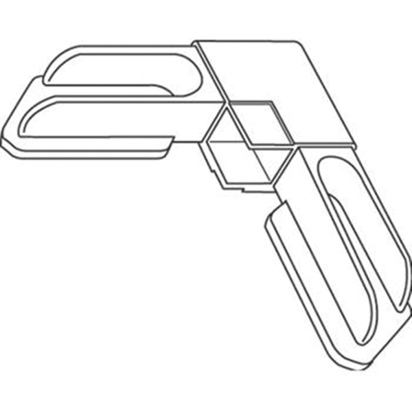 Make-2-Fit PL-14314 Window Frame Corner, 3/8 in W, Plastic, White - 2