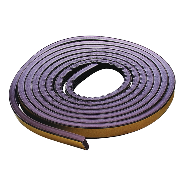 02550 Weatherstrip Tape, 3/8 in W, 17 ft L, EPDM, Brown