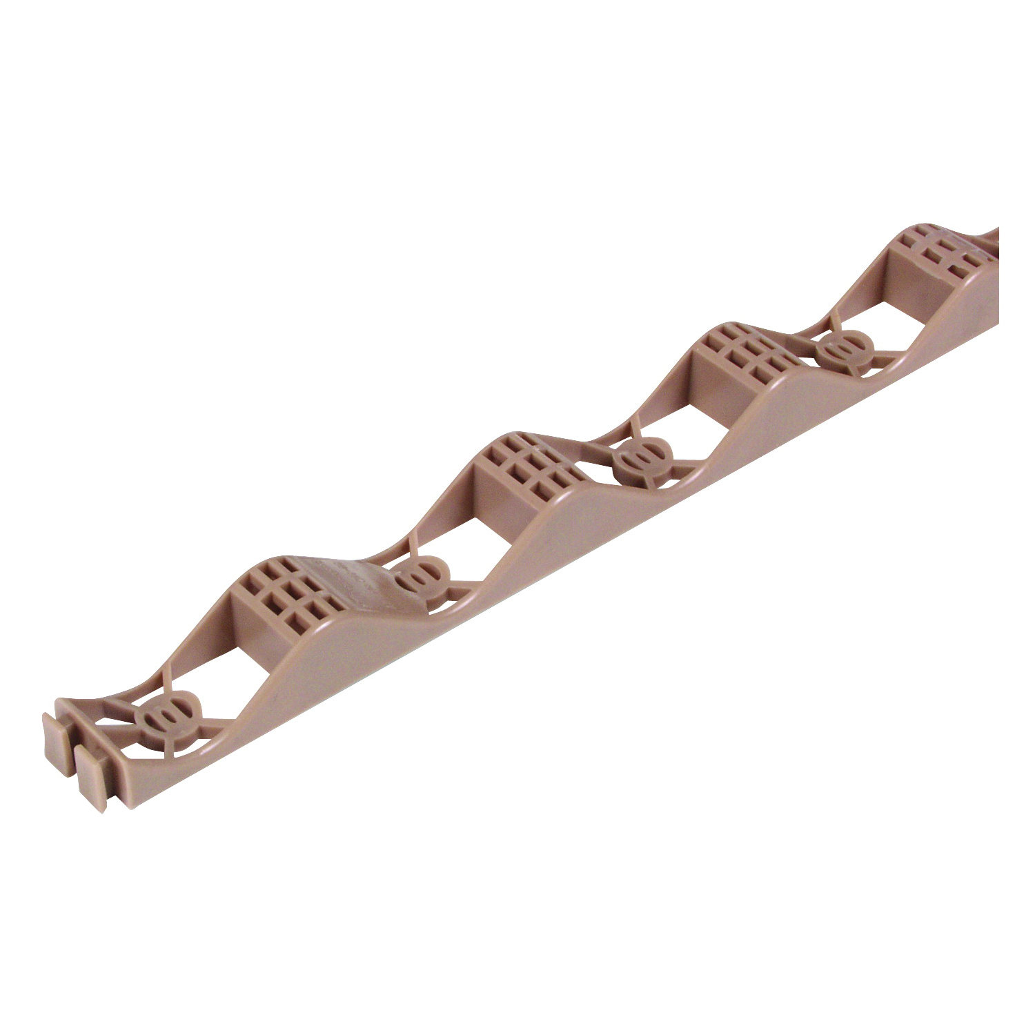 94361 Corrugated Closure Strip, 24 in L, 1-1/4 in W, 3/4 in H, Plastic, Beige