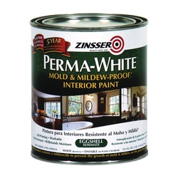 Zinsser 02774 Kitchen and Bath Paint, Eggshell, White, 1 qt, Can, Water