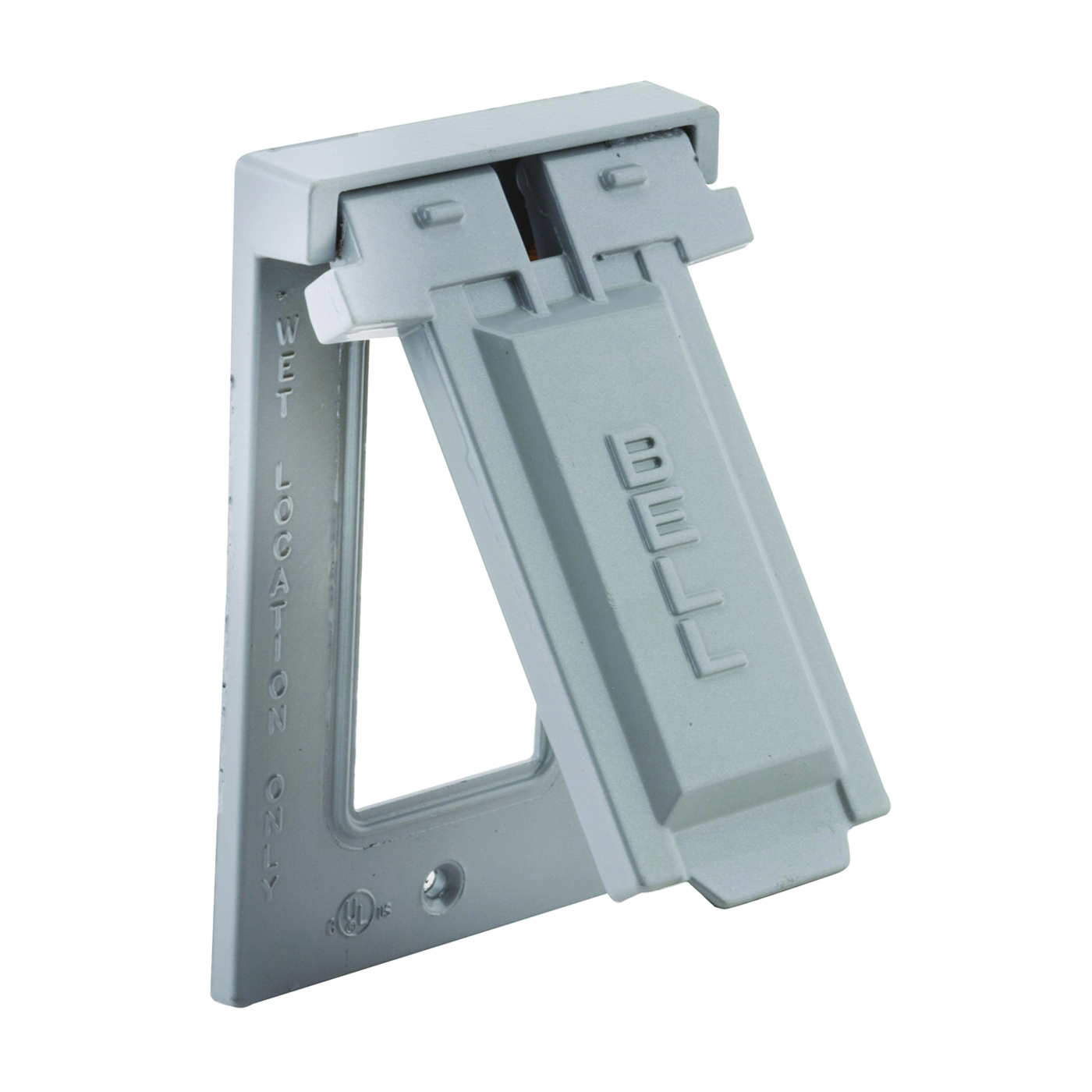 5103-0 Cover, 4-9/16 in L, 2-13/16 in W, Aluminum (Metal), Gray, Powder-Coated