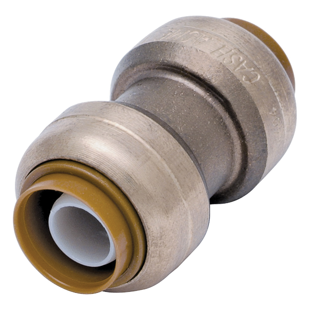 U008LFA Tube Coupling, 1/2 in, Brass, 200 psi Pressure