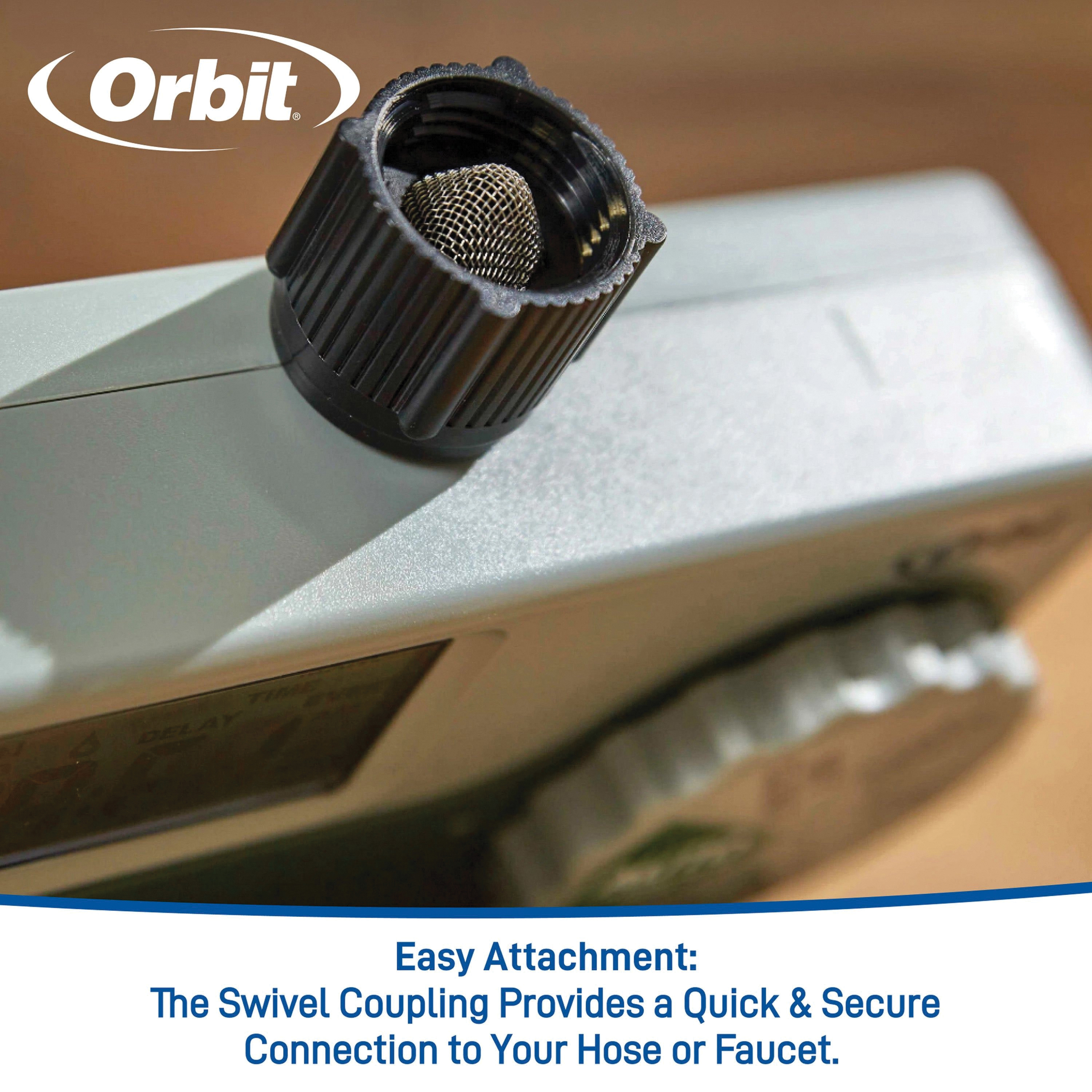 Orbit 58910 Hose Faucet Timer, 2-Zone, 2-Program, 6, 12 hr and 1 to 7 days Time Setting, 1 to 240 min Cycle, Green - 4