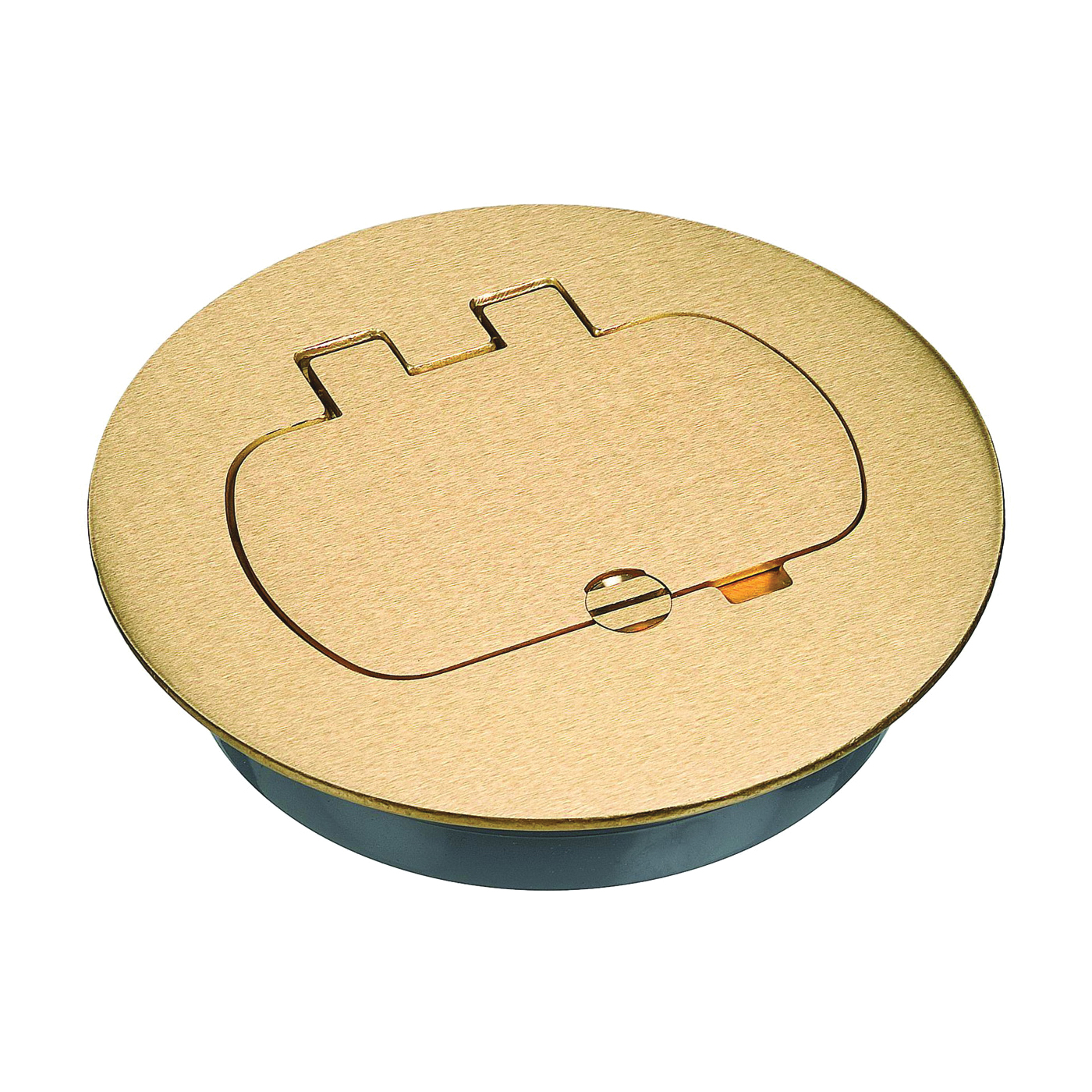 E97BRR Floor Box Cover, Rectangular, Brass (Metal)
