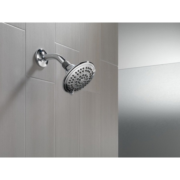 75554 Shower Head, 2 gpm, 1/2 in Connection, IPS, Chrome, 4-15/16 in Dia, 4.94 in W