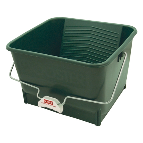 Wooster 8616 Paint Roller Bucket, 4 gal, Polypropylene, Green, Comfort-Grip Handle