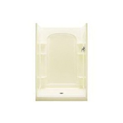 Ensemble 72222100-0 Shower Back Wall, 72-1/2 in L, 48 in W, Vikrell, High-Gloss, Alcove Installation, White