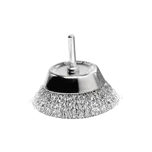 36420 Wire Cup Brush, 2-3/4 in Dia, 1/4 in Arbor/Shank, Steel Bristle