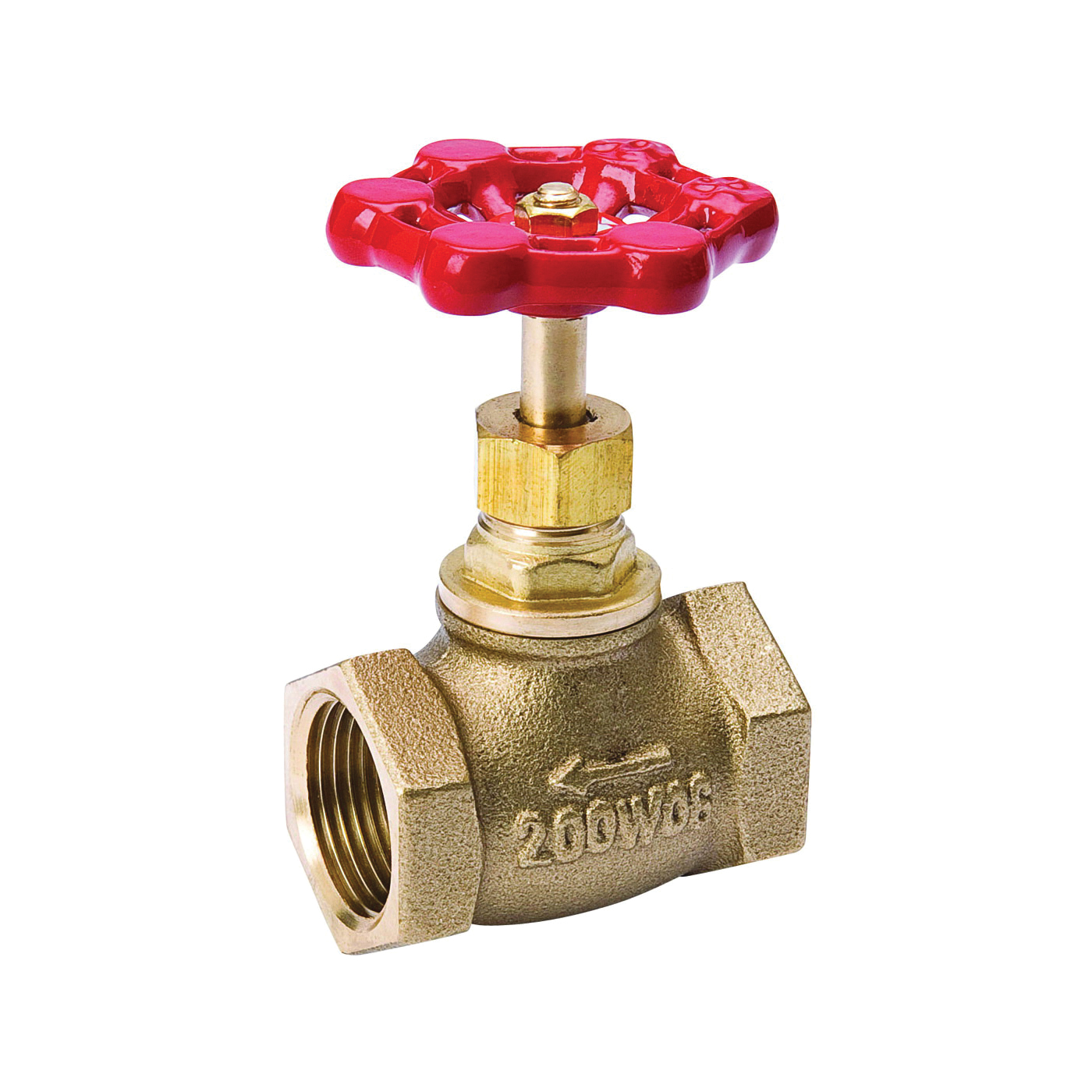 ProLine Series 106-003NL Globe Valve, 1/2 in Connection, IPS, 125, 200 psi Pressure, Brass Body