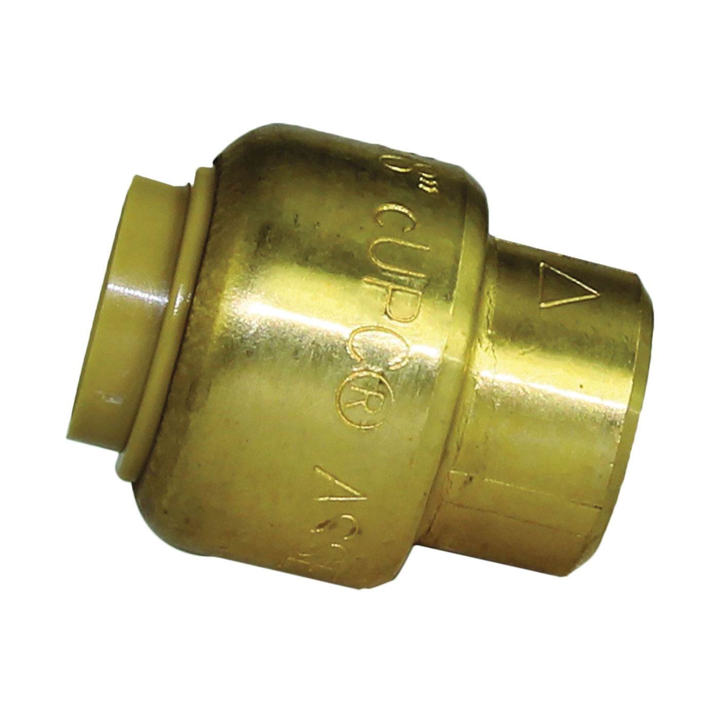 U512LFA End Cap, 3/8 in, Brass, Chrome, Silver, 200 psi Pressure