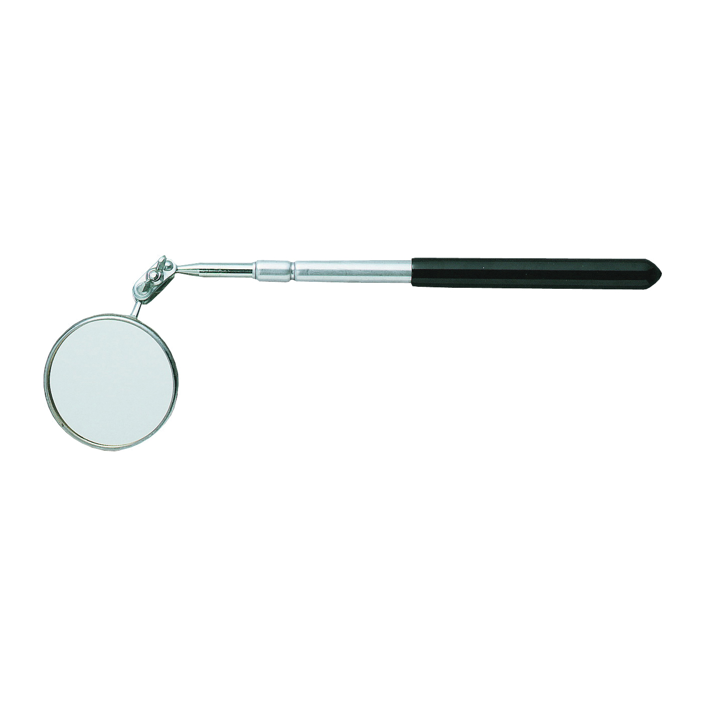 557 Inspection Mirror, Round Mirror, 2-1/4 in Dia Mirror, Glass Mirror, 15 in OAL