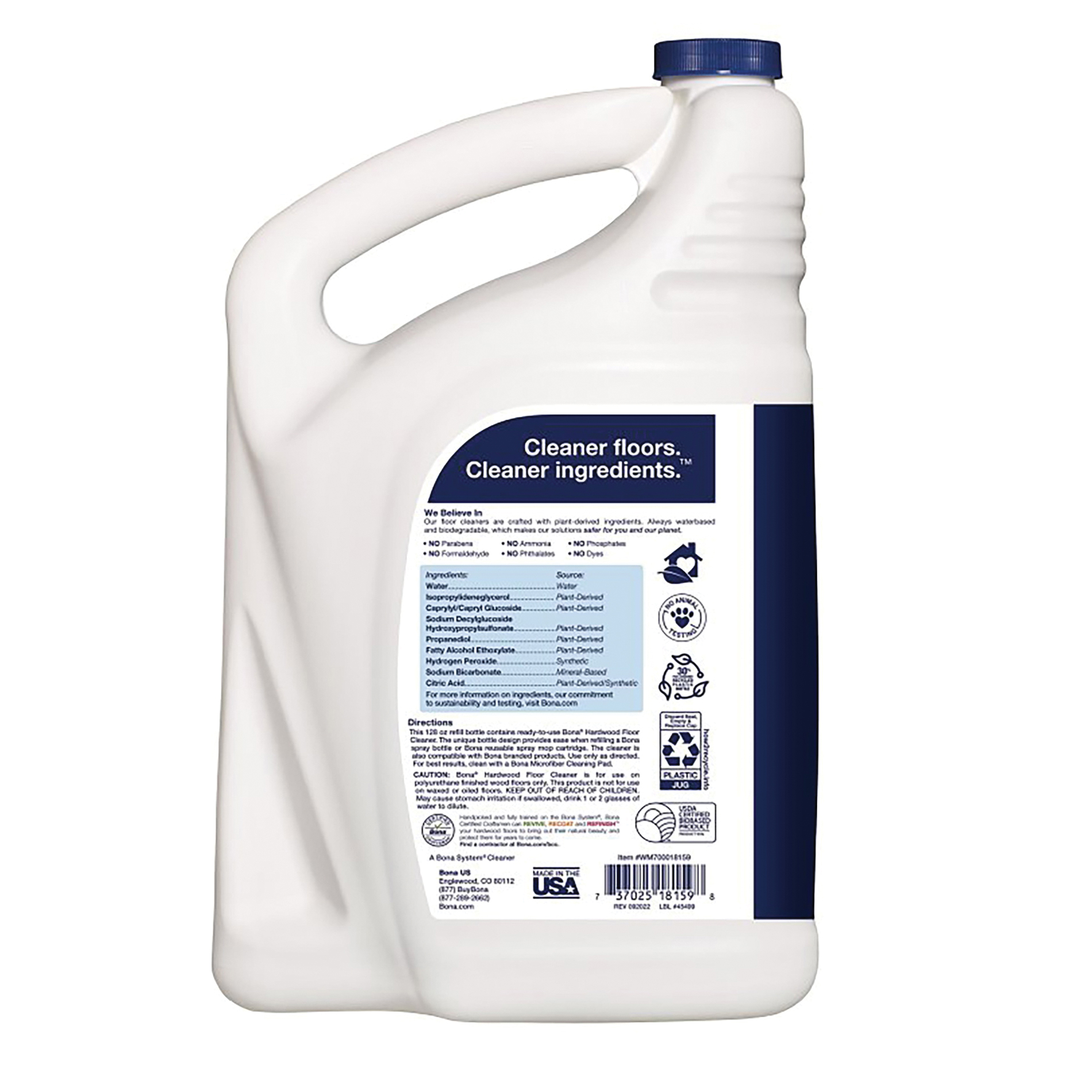 Bona WM700018159 Hardwood Floor Cleaner Refill, 1 gal, Liquid