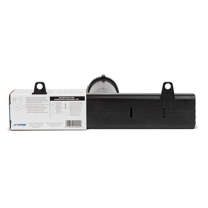 902R Bait Station, 15-1/4 in L, 4-1/2 in W, 12 in H, 2-Opening, Plastic, Black