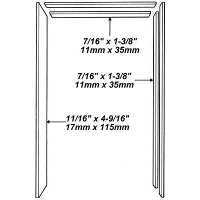 Johnson Hardware 15103068 Door Jamb Kit, 80 in L, 36 in W, 1-3/8 in Thick, Pre-Sanded/Primed White - 3