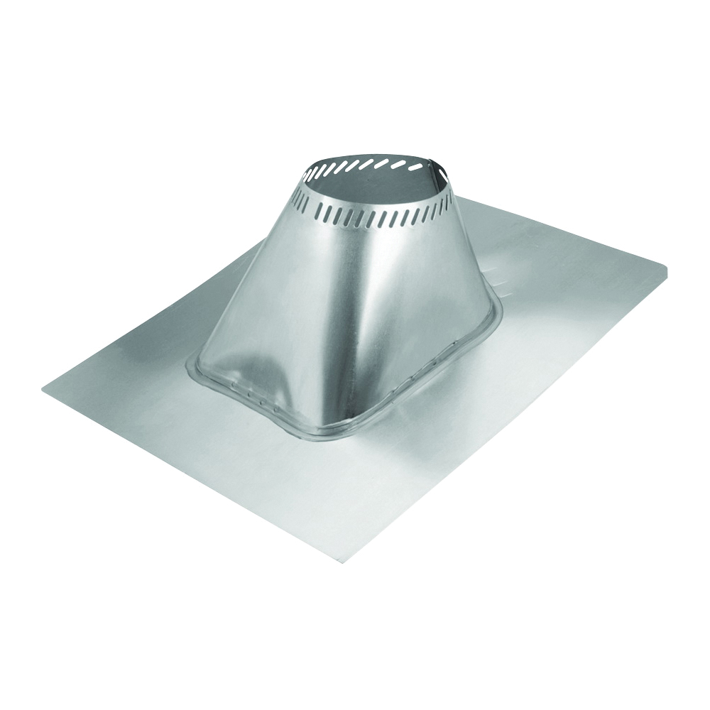 SURE-TEMP Premium Series 208825 Roof Flashing, 31-7/8 in OAL, 27 in OAW, Aluminum/Steel, Silver, For 8 in Dia Pipe