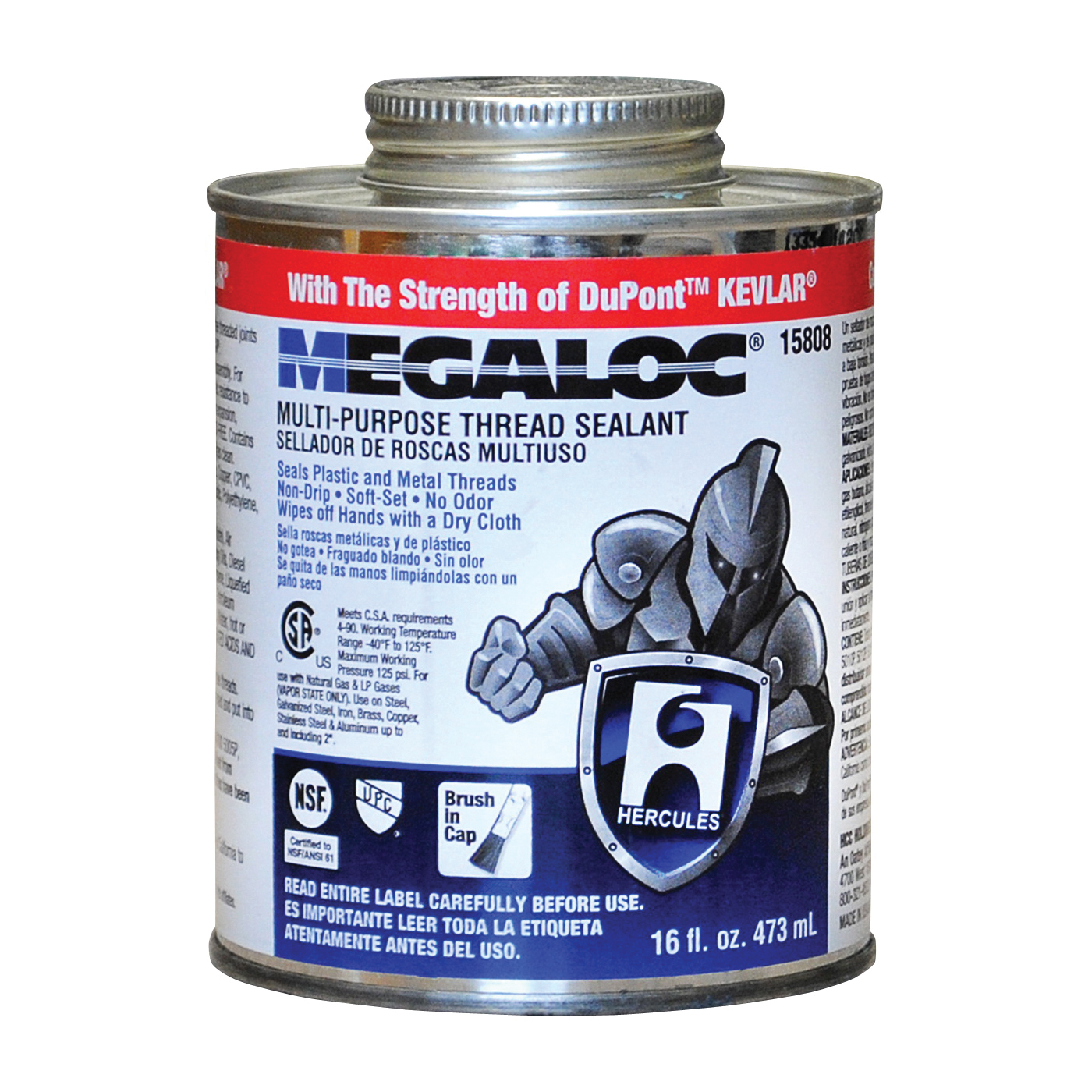 Megaloc 15804 Thread Sealant, 4 oz Can, Paste, Blue