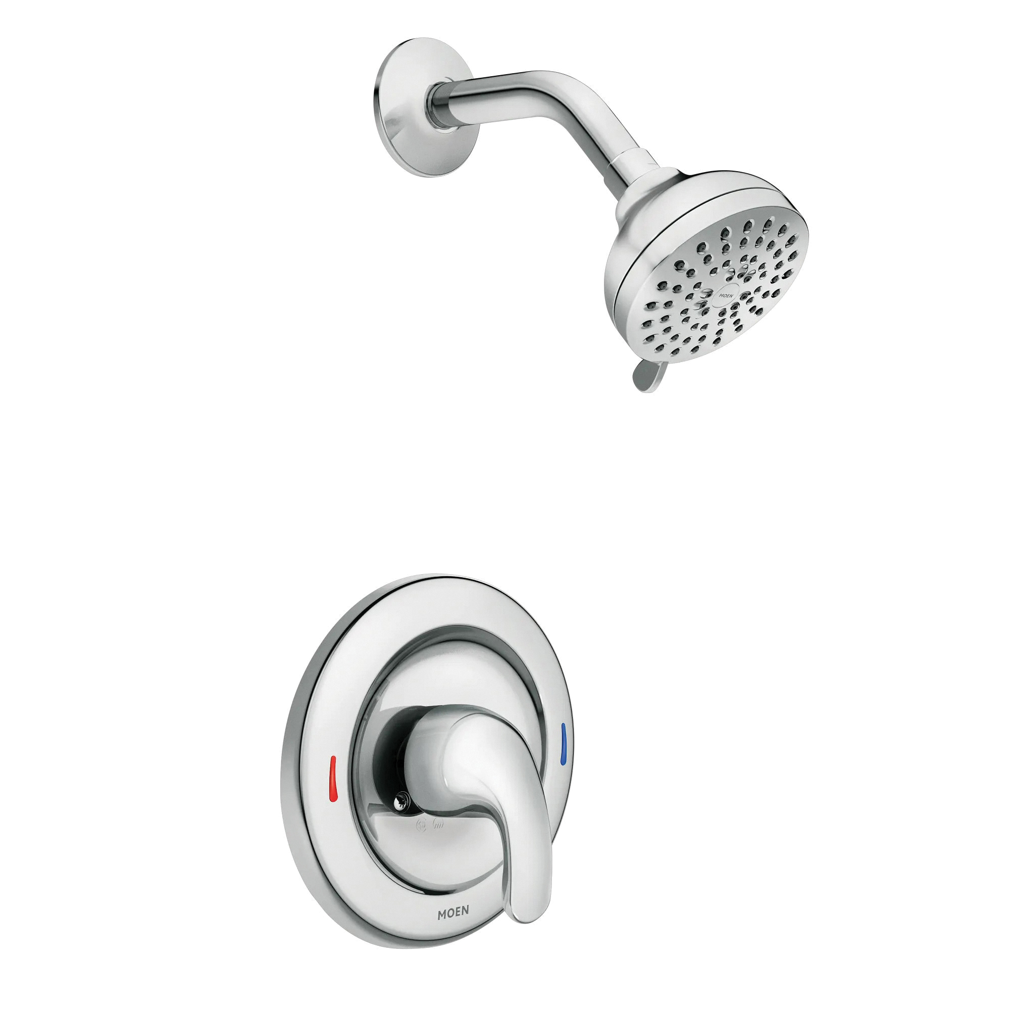 82604 Shower Faucet, 1.75 gpm, 3-1/2 in Showerhead, Metal, Chrome Plated, Lever Handle, 1-Handle