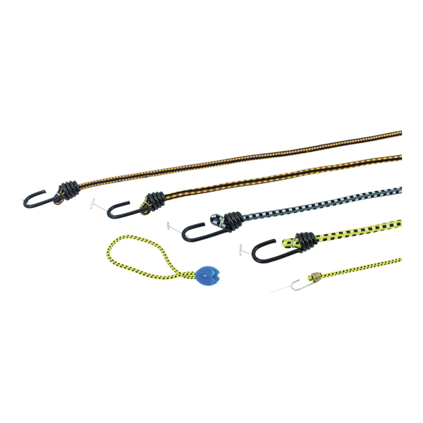 06320-10 Bungee Cord Set, 250 in L, Rubber, Assorted
