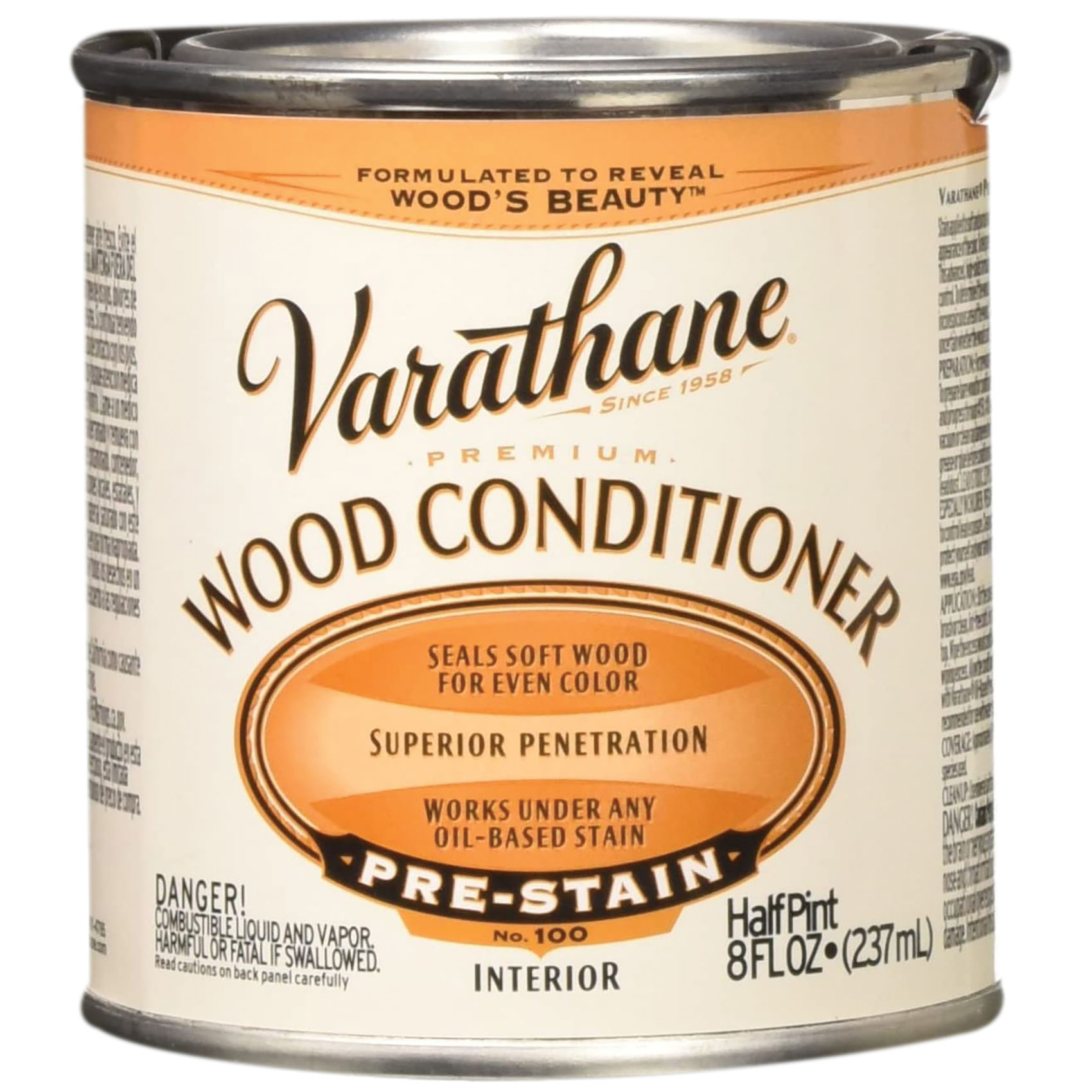 211776 Wood Conditioner, Clear, Liquid, 0.5 pt, Can