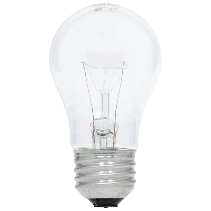 Sylvania 10036 Incandescent Bulb, 40 W, A15 Lamp, E26 Medium Lamp Base, 430 Lumens, 2850 K Color Temp - 1