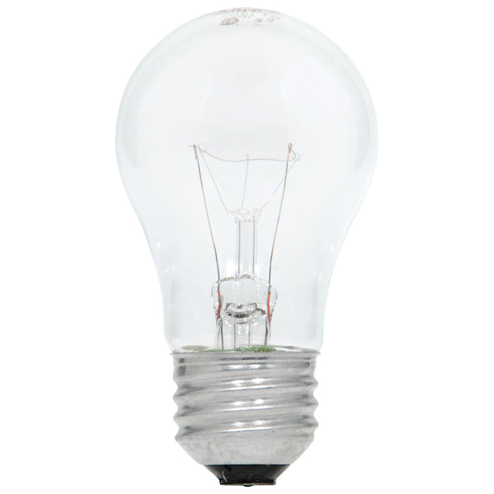 Sylvania 10036 Incandescent Bulb, 40 W, A15 Lamp, E26 Medium Lamp Base, 430 Lumens, 2850 K Color Temp - 2