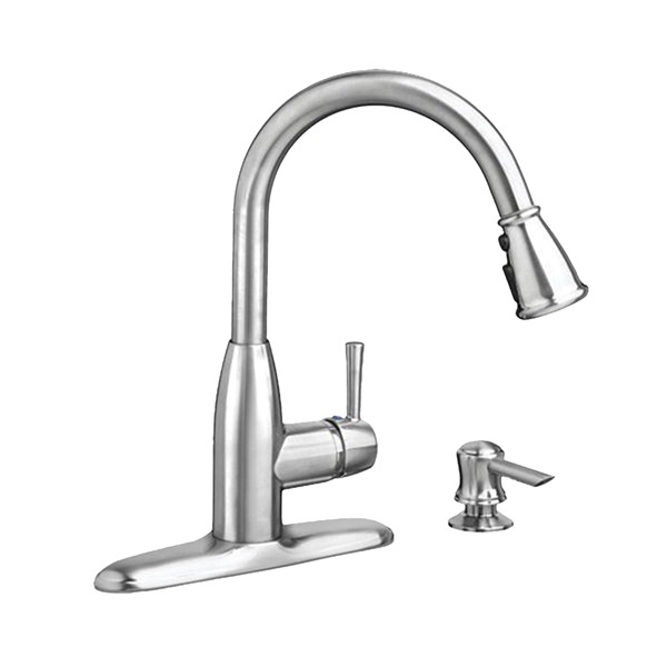 American Standard McKenzie Series 9012.301.075 Kitchen Faucet with Soap Dispenser, 1.8 gpm, 1-Faucet Handle