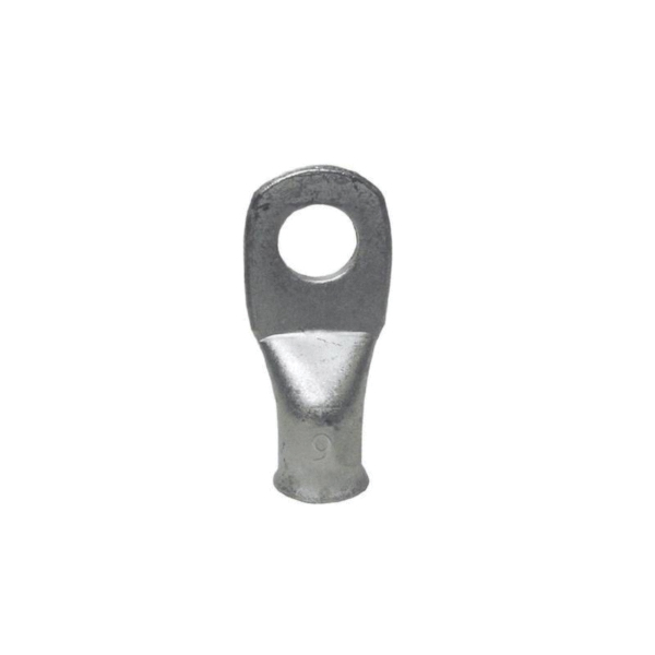 AML-200 Compression Lug, 6 AWG Wire, 1/4 in Stud, Copper Contact, Silver