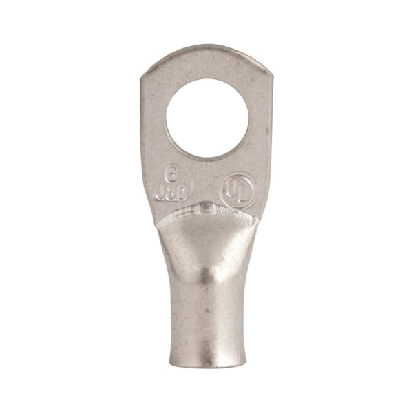 AML-201 Compression Lug, 6 AWG Wire, 5/16 in Stud, Copper Contact, Silver