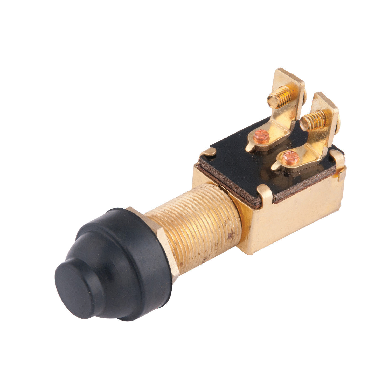 45110 Starter Switch, 15 A, 12 VDC, SPST, Screw Terminal, Brass Housing Material, Black/Brown