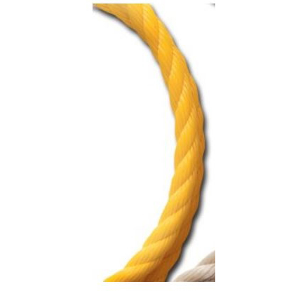 5000845 Rope, 1/4 in Dia, 50 ft L, 113 lb Working Load, Polypropylene, Yellow
