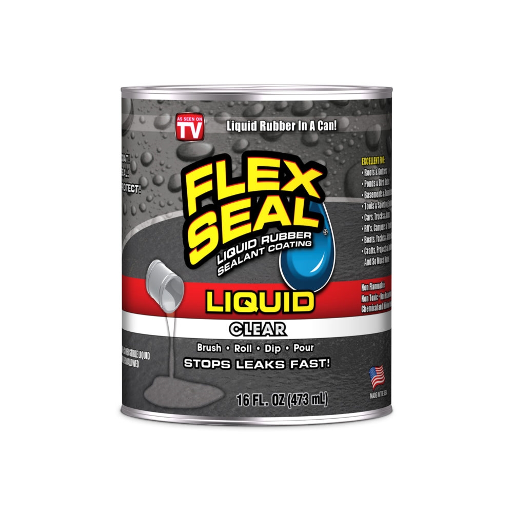 Flex Seal LFSCLRR01 Rubberized Coating, Clear, 1 gal, Can - 1