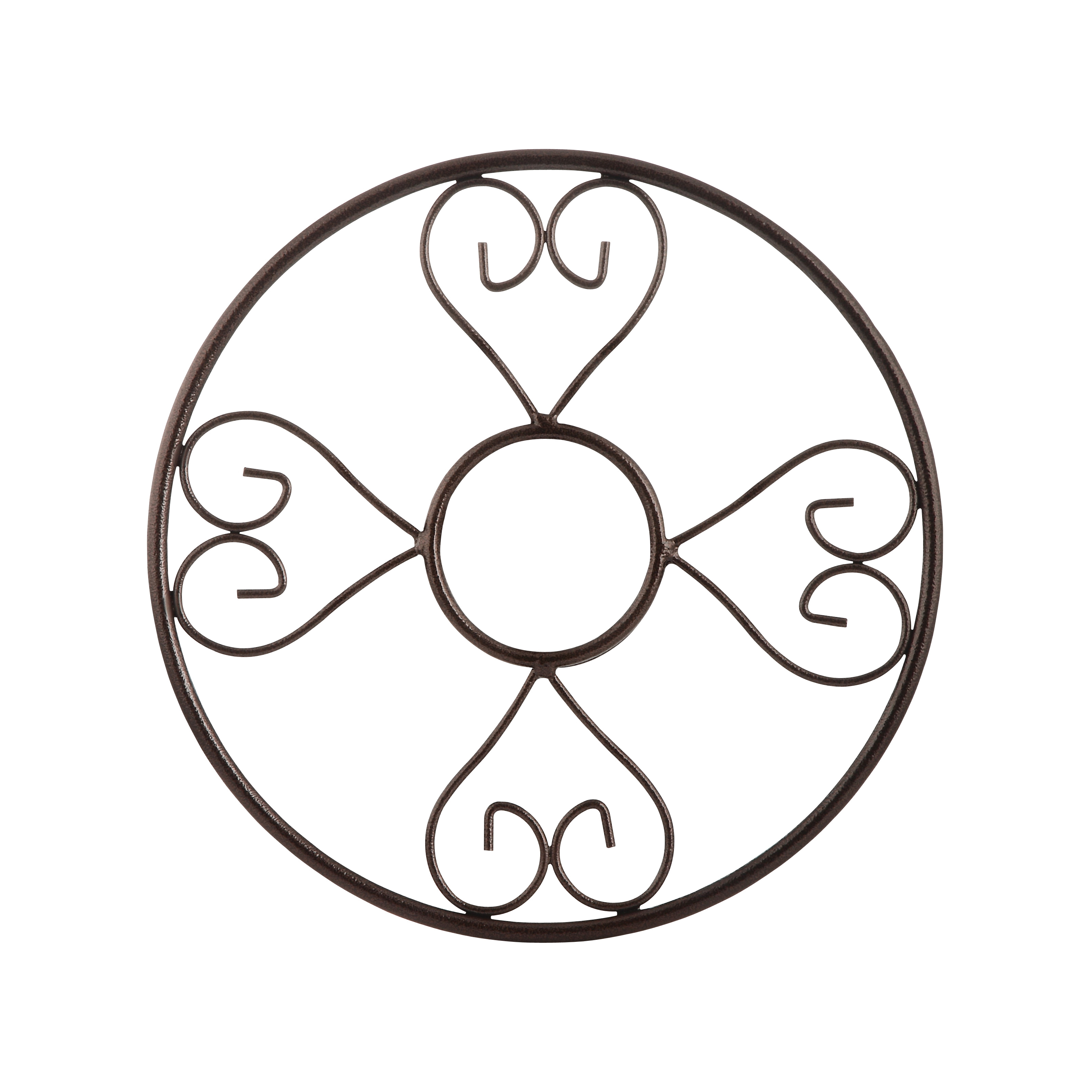 HH021 Decorative Design Hose Hanger, 150 ft, Steel, Hammer Tone Brown, Powder-Coated, Wall