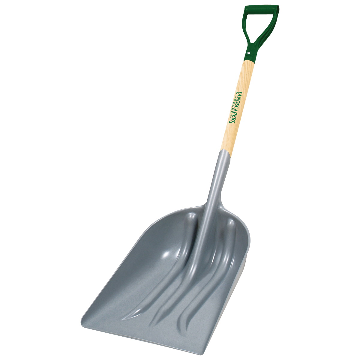 34596 PLA-12 Scoop Shovel, 14-1/4 in W Blade, 12 in L Blade, ABS Blade, Wood Handle, D-Shaped Handle