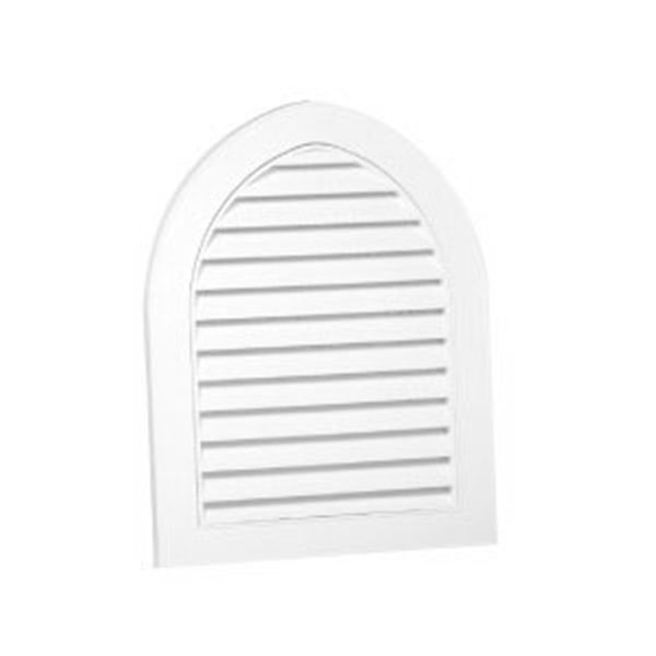 626110-00 Gable Vent, 21-3/4 in L, 27-1/2 in W, Polypropylene, White