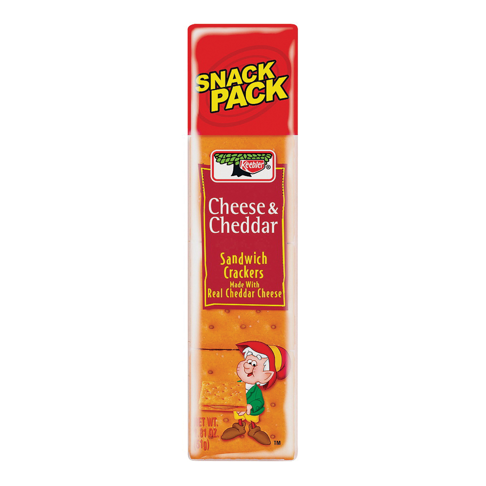 KCC12 Sandwich Cracker, Cheddar, Cheese, 1.8 oz