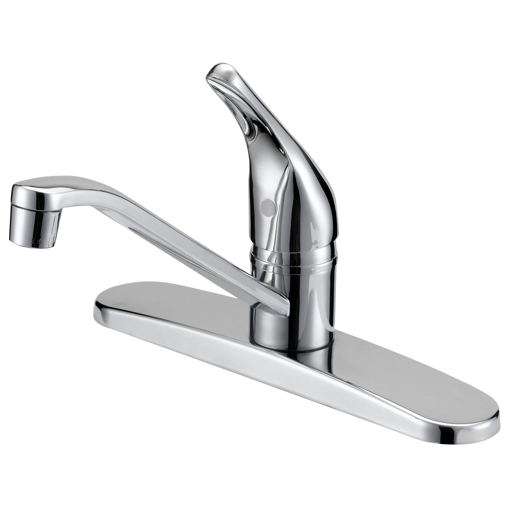 FS610048CP Kitchen Faucet, 1.8 gpm, 4-Faucet Hole, Metal/Plastic, Chrome, Deck, 8 in Faucet Centers