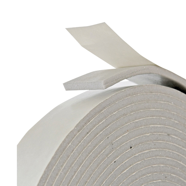 V447H Seal Tape, 1-1/4 in W, 30 ft L, 3/16 in Thick, PVC, Gray