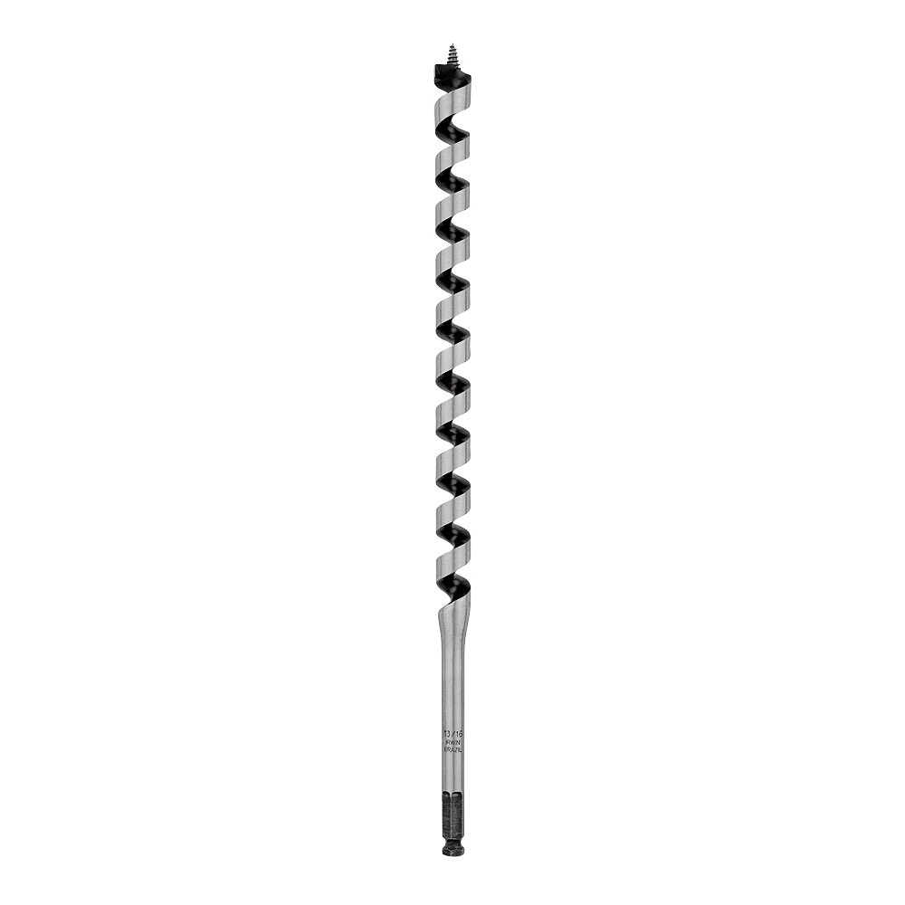 WeldTec 3043010 Auger Drill Bit, 13/16 in Dia, 17 in OAL, Twist Flute, 1-Flute, 7/16 in Dia Shank