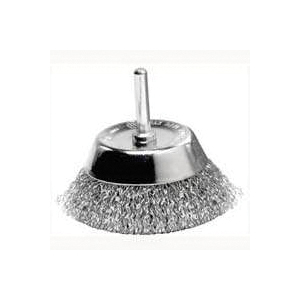 36419 Wire Cup Brush, 2-3/4 in Dia, 1/4 in Arbor/Shank, Steel
