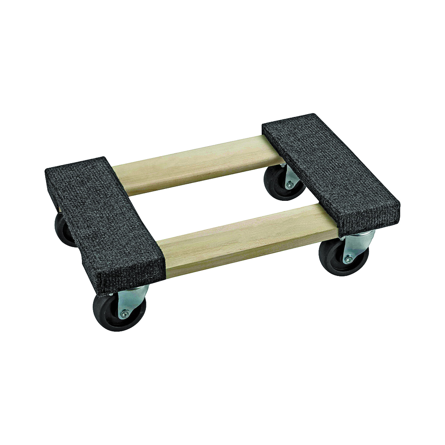 FD-1812 Furniture Dolly, 800 lb, 18 in W, Hardwood Platform, Swivel Caster, Polypropylene Caster