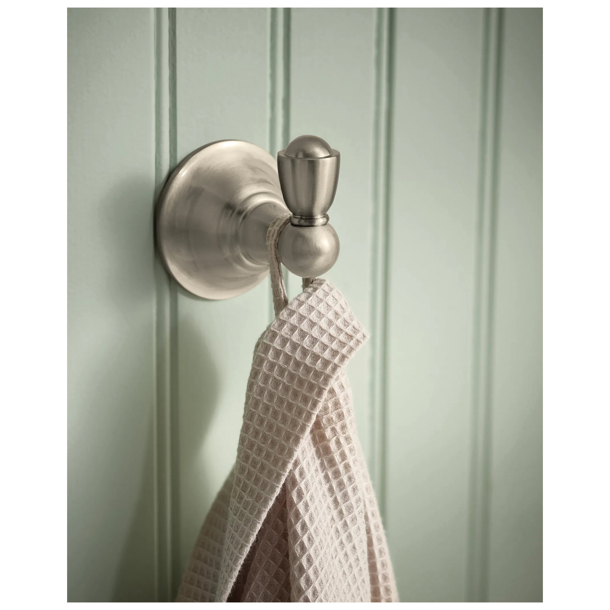 Moen Sage Series DN6803BN Robe Hook, 30 lb, 1 -Hook, Zinc, Brushed Nickel, Wall - 2
