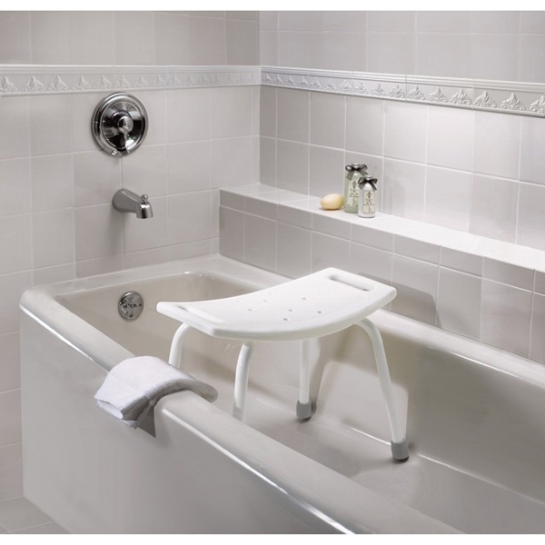 Moen Home Care Series DN7025 Shower Seat, 250 lb, Plastic Seat, Stainless Steel Frame - 3