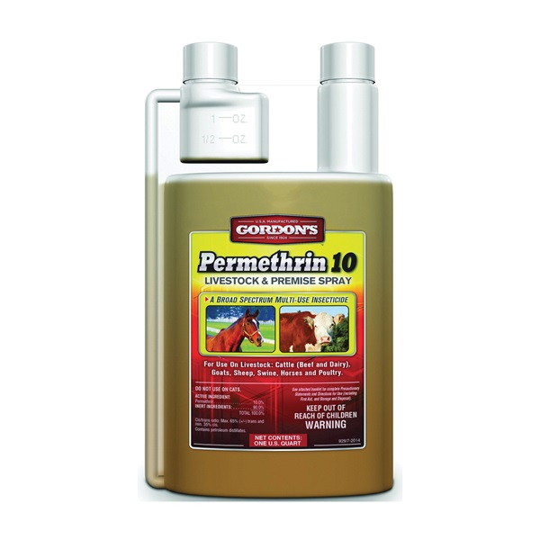 9291082 Livestock and Premise Spray, Liquid, Amber, Pungent, 1 qt