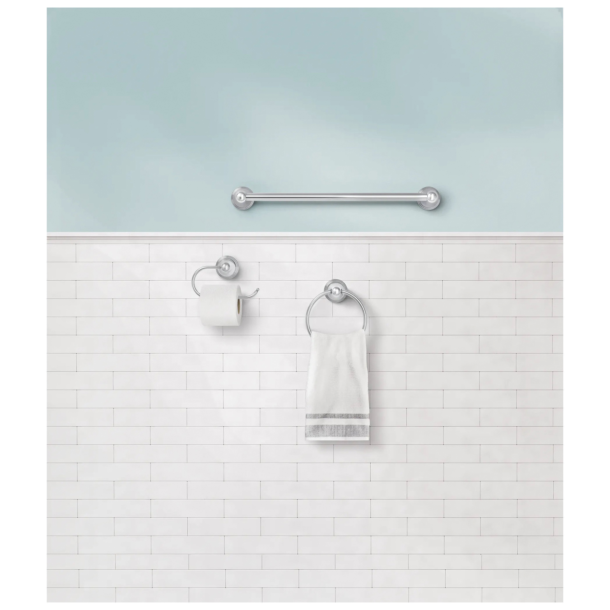 Moen Preston Series DN8433CH Bath Hardware Set, Metal, Chrome-Plated - 2