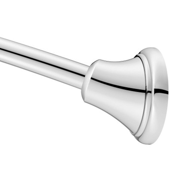 DN2171CH Shower Rod, 57 to 60 in L Adjustable, 1 in Dia Rod, Stainless Steel, Chrome