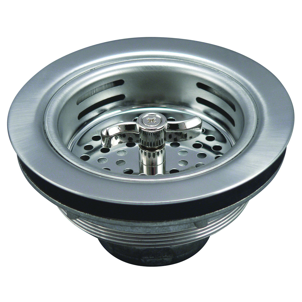 1433SS Basket Strainer, 3-1/2 in Dia, Stainless Steel, 3-1/4 in Dia Mesh