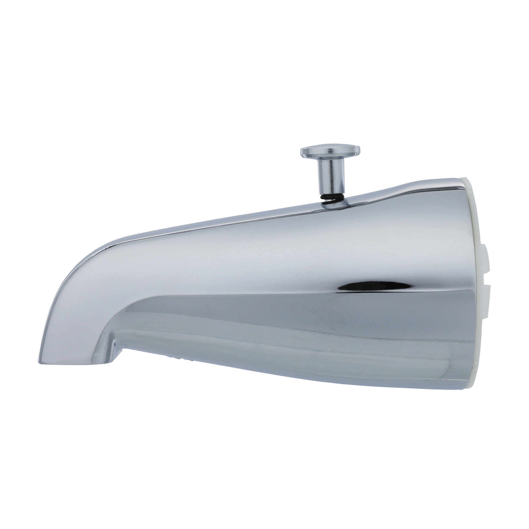 80765 Tub Spout with Diverter, 1/2, 3/4 in Connection, IPS, Metal, Chrome-Plated