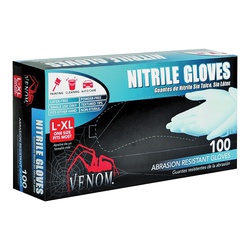 VEN4145 Non-Sterile Disposable Gloves, L/XL, Nitrile, Blue, 9 in L